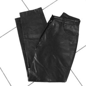 High-Waisted True Leather Pants